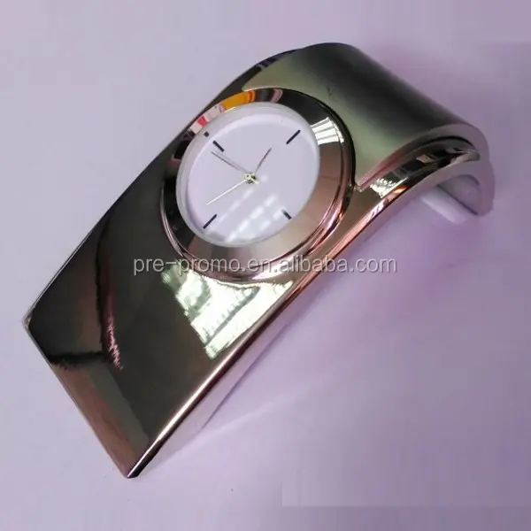 Metal Material and Quartz Analog Type Metal Table Clock