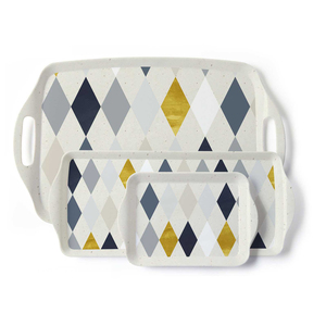 Fashion Design Melamine Serving <strong>Tray</strong> <strong>with</strong> <strong>Handle</strong> - Product Image 2