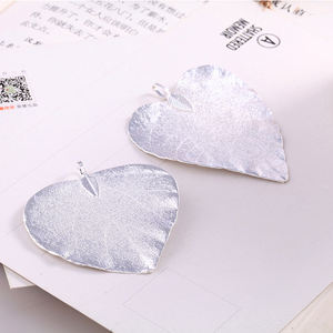 Joyería collar de hoja Real collar de hoja de Aspen colgante encantos corazón naturaleza pura <span class=keywords><strong>milagro</strong></span> verdadera hoja joyería encantos - Product Image 5