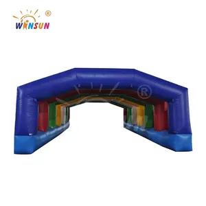 Air constant inflatable misting tunnels, top sale factory sale air cooling water drizzle arch games for rental