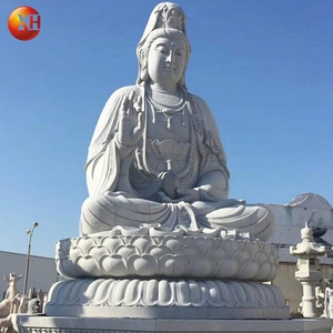 Venta al por mayor Zen Garden Budista Ornamento Piedra tallada Gran Buda Guanyin y Kuan Yin Estatuas - Product Image 3