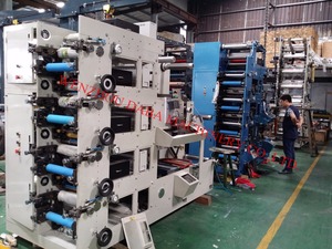 DBRY1C-320 لون واحد ماكينة طباعة فليكسو آلة طباعة الملصقات بكرة شريط لاصق مع لقمة تسنين دوارة قطع - Product Image 2