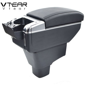 Vtear Elegante Bracciolo Anteriore per Auto in ABS e Pelle PU con Vano Portaoggetti, USB e Portabicchieri, Accessori Interni per Suzuki <span class=keywords><strong>SX4</strong></span> 2013-2021 - Product Image 4