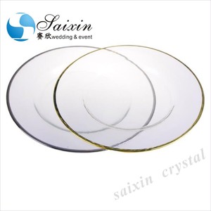 จานรองแก้วแต่งงานราคาส่งถูก สีเงินขอบโรสโกลด์ - Product Image 2