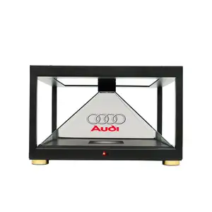 360 Degree Magic 3D Hologram Projector Pyramid Advertising Display Showcase