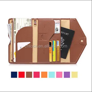 High quality Fashion Leather Travel Passport Holder / Credit Card holder / Tickets Organizer