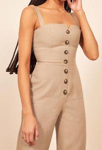 2019 Vente chaude Nouvelles Femmes Vêtements D'été <span class=keywords><strong>Combinaison</strong></span> en Lin - Product Image 4