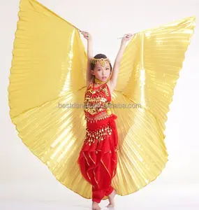 Kızlar çocuklar el yapımı oryantal dans kostümü çocuk melek Isis kanatları