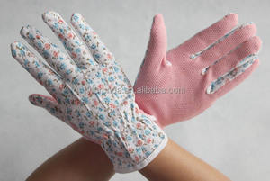Points PVC in the palm gardening gloves for Lady pvc knitted working cotton gloves - Product Image 5