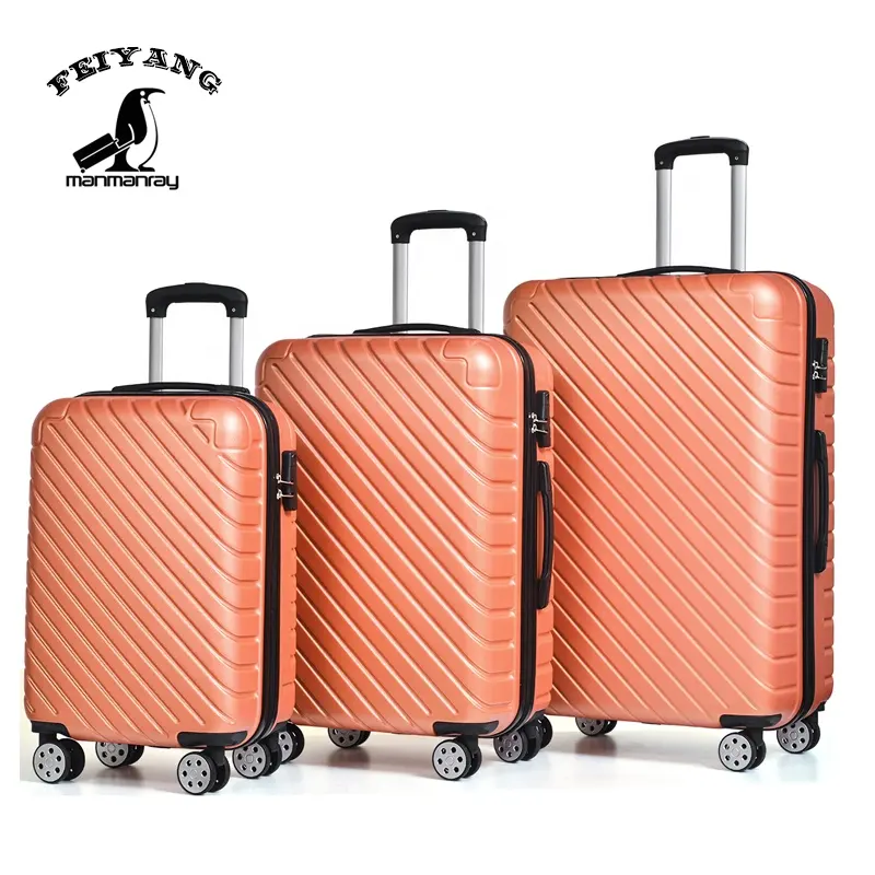 Factory Wholesale 20"24"28" Cheap Hard Shell ABS Travel Luggage Suitcase Set