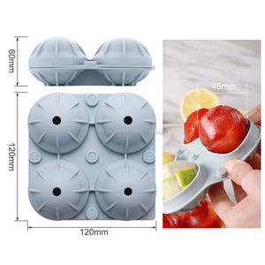 Plateau rond en Silicone pour Cubes <span class=keywords><strong>de</strong></span> glace, Design fendu, grands plateaux en moulage-4 Cubes à glace, pour Bar <span class=keywords><strong>de</strong></span> fête, pour <span class=keywords><strong>whisky</strong></span>, sphère à glace, plateau à moule, 1 pièce - Product Image 4