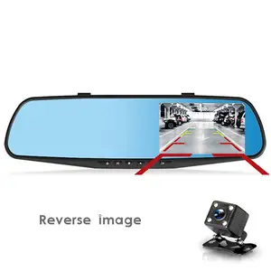 HD Blue歯Android Car DVR Rearview Rear View Mirror Camera