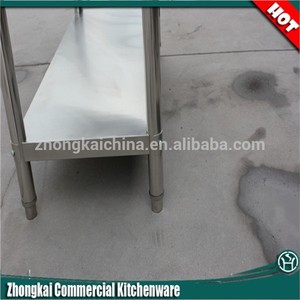 fabricante 2 capas de acero inoxidable <span class=keywords><strong>restaurante</strong></span> mesa de trabajo con <span class=keywords><strong>los</strong></span> cajones sin peto - Product Image 5