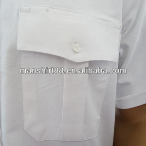 Uniforme da <span class=keywords><strong>Pilota</strong></span> Estiva a Maniche Corte 35% Cotone 65% Poliestere, Tessuto Popeline Traspirante Tinto in Tinta Unita - Product Image 3