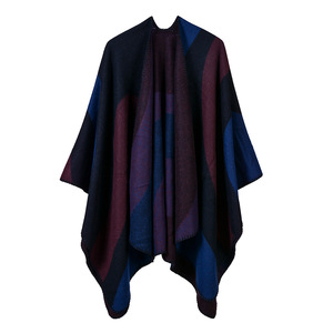 En gros dubai dames de mode pas cher hiver double face capes <span class=keywords><strong>étole</strong></span>s femmes poncho <span class=keywords><strong>châle</strong></span> - Product Image 4