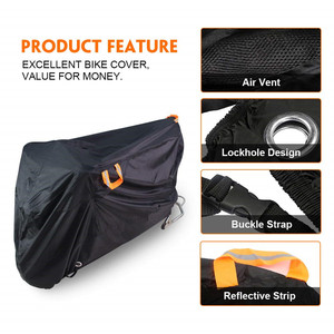 Woqi Heavy Duty motocicleta al aire libre impermeable Anti-UV polvo <span class=keywords><strong>lluvia</strong></span> Protector poliéster motocicleta cubiertas <span class=keywords><strong>para</strong></span> bicicletas <span class=keywords><strong>de</strong></span> carretera - Product Image 2