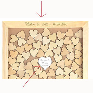 Commercio all'ingrosso Personalizzata Telaio Su Misura di Nozze <span class=keywords><strong>Libro</strong></span> Degli Ospiti In Legno - Product Image 3