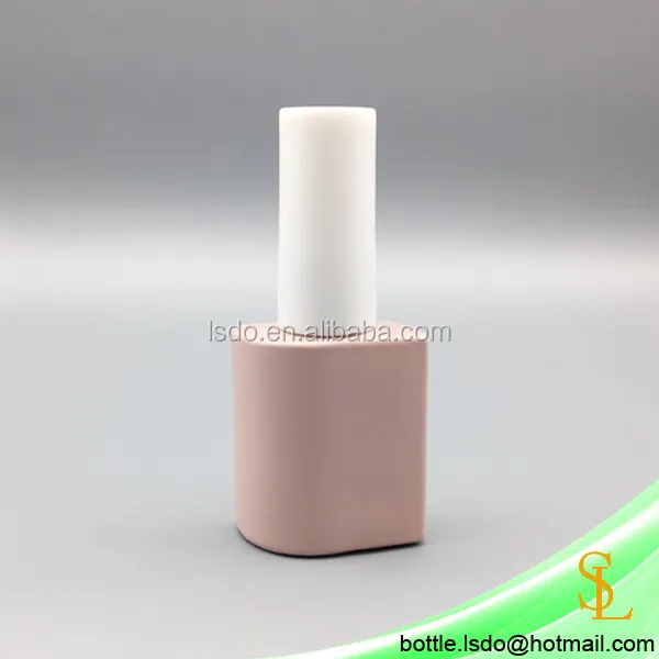 8ml 빈 S 디자인 라이트 핑크 컬러 페인트 UV LED 젤 폴란드어 네일 바니시 병 브러쉬 화이트 캡