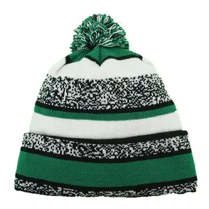 Gorro de lana para invierno, gorro de lana verde a rayas de varios estilos, cálido, oferta