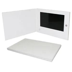 Hot bán 10 inch tùy chỉnh LCD màn hình cảm ứng lời mời trống Trắng 7.0 inch <span class=keywords><strong>video</strong></span> tài liệu quảng cáo - Product Image 1