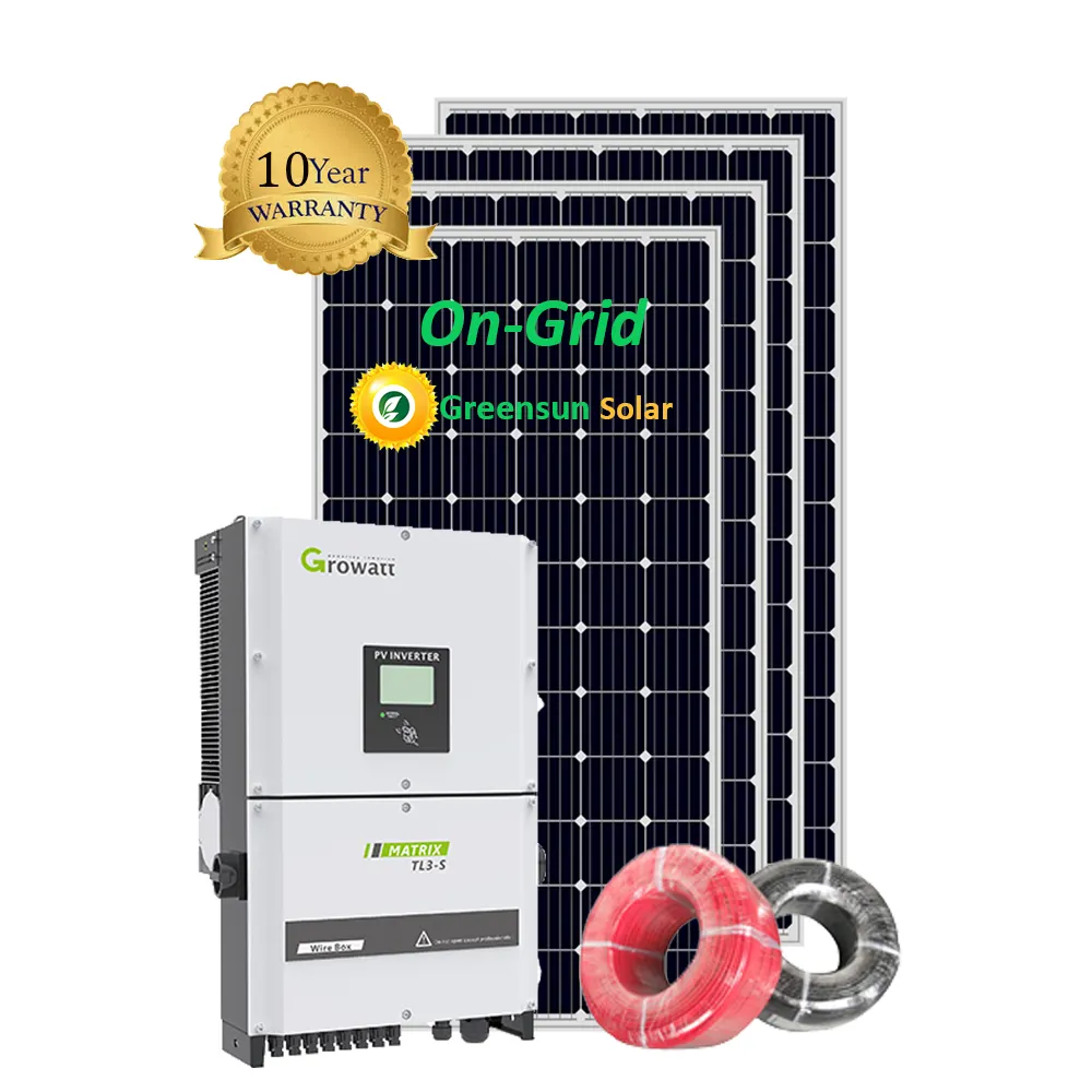 Système d'alimentation solaire avec toit connecté au réseau électrique, 20kw, 30kw, 40kw, Kit PV
