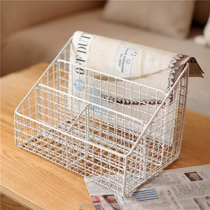 Porte-documents en fil métallique Porte-revues Porte-<span class=keywords><strong>courrier</strong></span> Panier <span class=keywords><strong>de</strong></span> rangement pour le bureau, l'école et la maison Utilisation sur table - Product Image 5