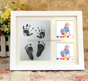 Nouveau-né bébé <span class=keywords><strong>souvenir</strong></span> 2016 meilleur vente handprint et <span class=keywords><strong>empreinte</strong></span> cadre kit d'encre pad - Product Image 3