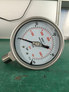 다이얼 100mm 하단 316L 5800psi <span class=keywords><strong>400</strong></span> 바 유압 압력 게이지 - Product Image 2