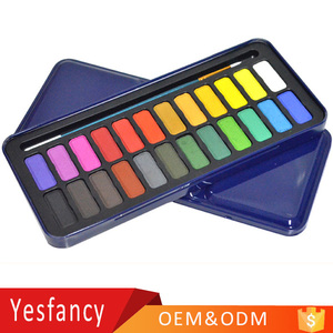 Cheapest 24 colores artista pintura de color de agua no tóxico acuarela pinta muestras gratis de artículos de arte - Product Image 4