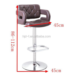 Pastille <span class=keywords><strong>ligne</strong></span> accoudoir haut dos chrome base carré repose-pieds tabouret <span class=keywords><strong>de</strong></span> <span class=keywords><strong>bar</strong></span> - Product Image 4