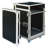Flight case professionnel antichoc pour console de mixage audio 12U 16U avec câbles et assemblages de câbles pour utilisation sur route