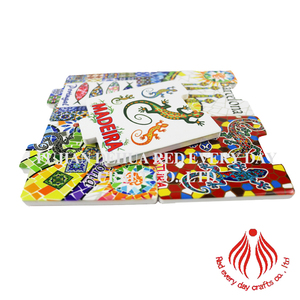 Venta al por mayor de bolsa de té en blanco mármol blanco coche de la sublimación absorbente montaña con rompecabezas - Product Image 5