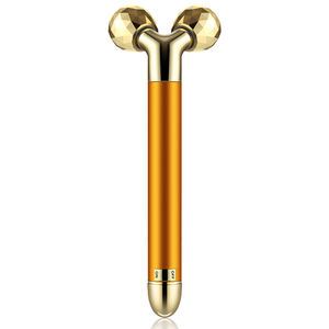 Custom 2 In 1 Energy Beauty Bar Face <span class=keywords><strong>Massager</strong></span> <span class=keywords><strong>24K</strong></span> Gouden Puls Vibrerende Gezicht <span class=keywords><strong>Massager</strong></span> Gezichts Lift Tool Elektrische 3d Roller - Product Image 6