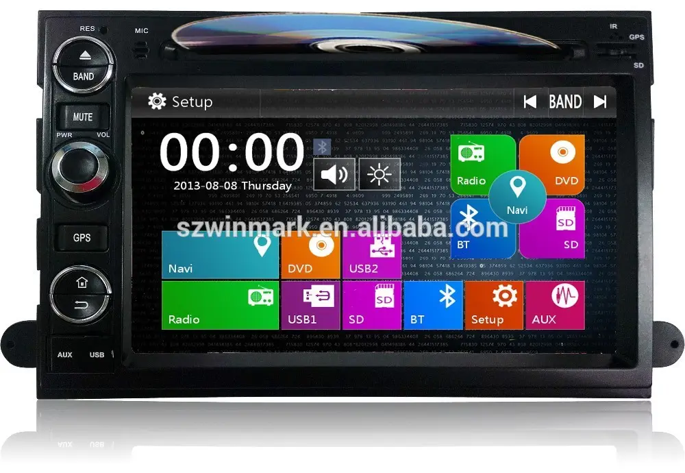 7 inch với Radio GPS 2din đặc biệt Bluetooth hai vùng ipod SWC vv cho iphone VMCD EXPLORER / EXPEDITION 2013