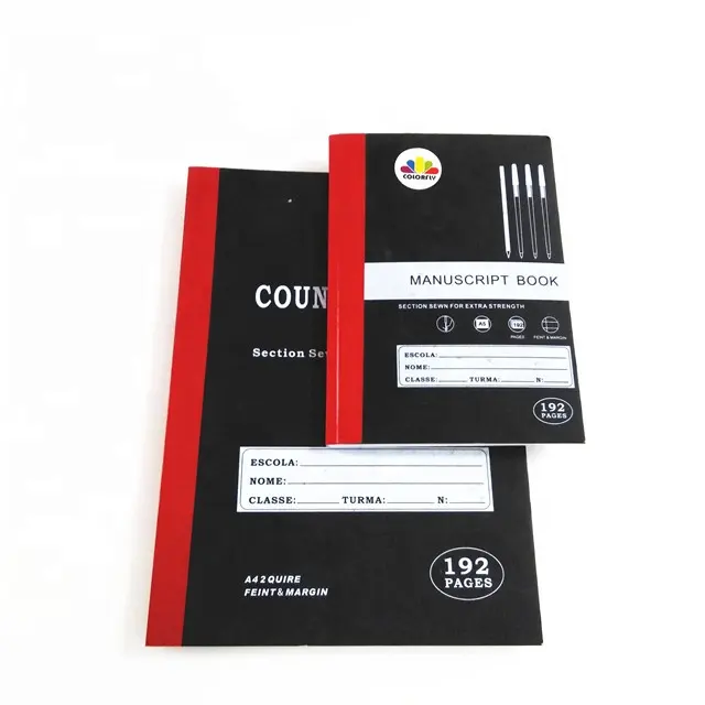 Rode Tape Binding A4 size 4 quire/3 quire/2 quire hardcover teller boek voor Afrika markt