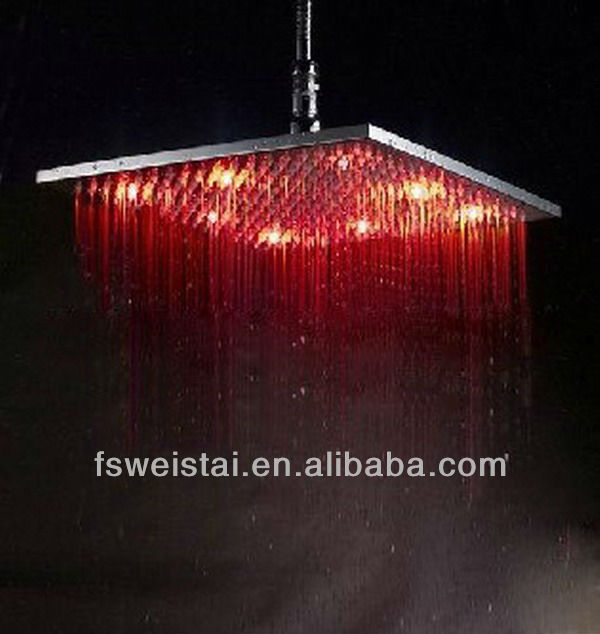 Головка для душа со сменным светодиодным освещением для дождливой погоды использования душа сверху и сбоку WST-1699-6A