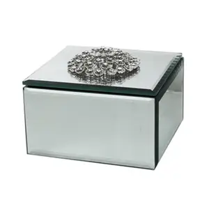 Hot product decor glass cajas para joyas luxurious mirror jewelry box