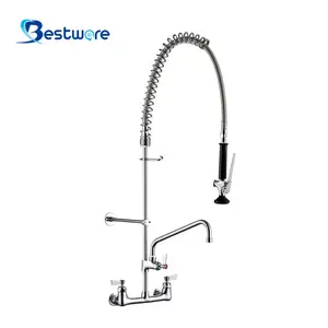 Modern Brass Kitchen Mixer Smart Wall Hot Water Tap with Hot Water Fall Faucet for Hotel Offers Graphic