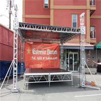 Estructura de Aluminio para Eventos, Conciertos y Bodas al Aire Libre, Carpa Portátil con Sistema de Iluminación Line Array, Estructura de Exhibición con Espigas de Rosca