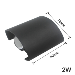 Hagood 2W led applique murale imperméable extérieur jardin porche applique éclairage avec prix usine lampe-torche