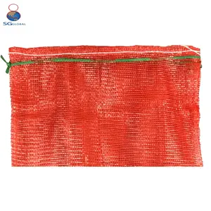 50*80 oignon rouge PP maille sac sac net oignon sac fruits maille sacs en gros maille bois de chauffage oignon ail vide sac sac avec tirage st