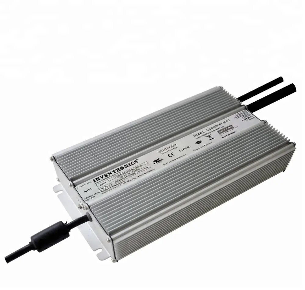 EUD-600S12ADT Inventronics 24V 60 voltios 500W 600W de alta potencia LED IP67 AC a DC fuente de alimentación