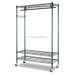 Metal Wire Cloth Storage <strong>Wardrobe</strong> <strong>Rack</strong> and Garment Cloth Drying <strong>Rack</strong> - Product Image 2