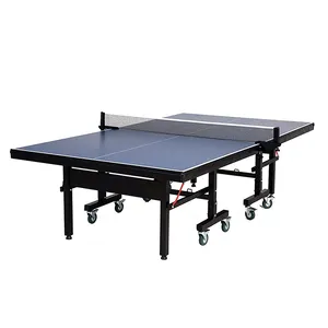 SZX-Mesa de tenis de mesa profesional para interiores, tamaño estándar, plegable, con ruedas extraíbles para competición