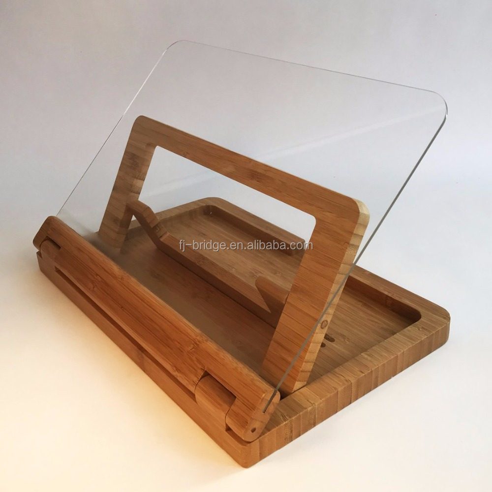 Бамбуковые большие кухонные книжки и держатель для телефона с Акриловым экраном