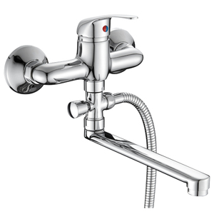 Mercato Asia centrale in lega di zinco vasca <span class=keywords><strong>da</strong></span> bagno fiore sprinkler rubinetto a parete singola maniglia <span class=keywords><strong>miscelatore</strong></span> doccia - Product Image 3