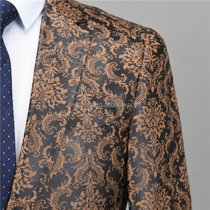 <span class=keywords><strong>Blazer</strong></span> NA47 Gold <span class=keywords><strong>Blazer</strong></span> da uomo Casual Casual Slim nuovo arrivo moda festa monopetto giacca da uomo taglie forti M-6XL - Product Image 4