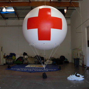 Pallone Pubblicitario Rotondo Gonfiabile a Elio Croce Rossa da Airtight Company - Product Image 2