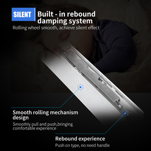 Unihopper Nhà Sản Xuất 3 Lần Mở Rộng Đầy Đủ Rebound Undermount Drawer Trượt Cài Đặt Hidden <span class=keywords><strong>Slide</strong></span> <span class=keywords><strong>Rail</strong></span> - Product Image 5