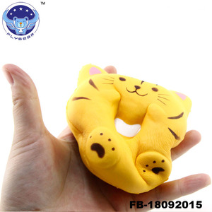 vente chaude PU pressé doux lente hausse chat Personnalisé Jumbo Belle <span class=keywords><strong>Peluche</strong></span> PU Visqueux kawai Chat - Product Image 3